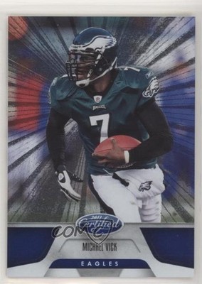 2011 Certified Platinum Blue 95/100 Michael Vick #114 1u6