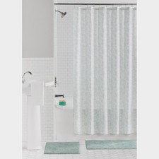15-Piece Green Leaves Bathroom Set Nature-Inspired Shower Curtain Bath Rugs