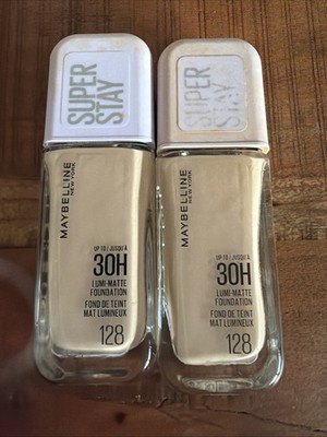 2 X Maybelline Super Stay Lumi-Matte Foundation Je 35ml Nr 128