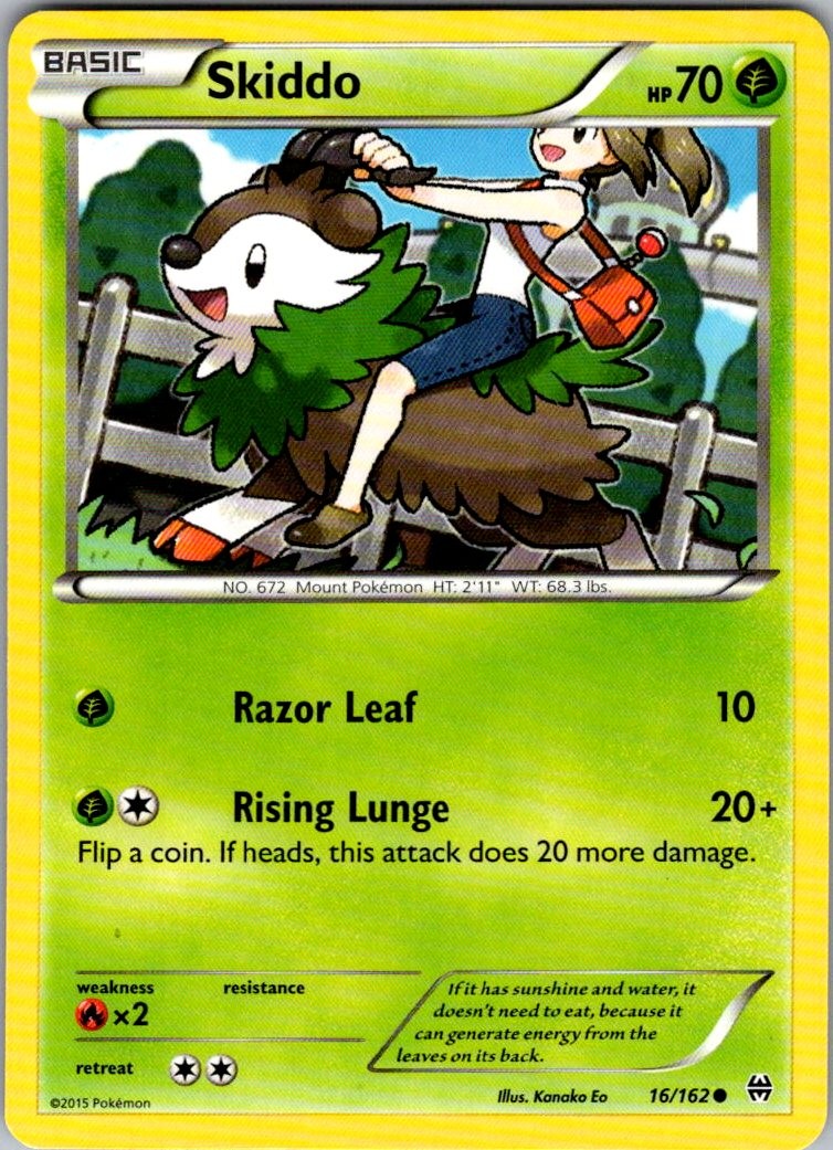 Skiddo BREAKthrough 16/162 Common Pokemon Near Mint