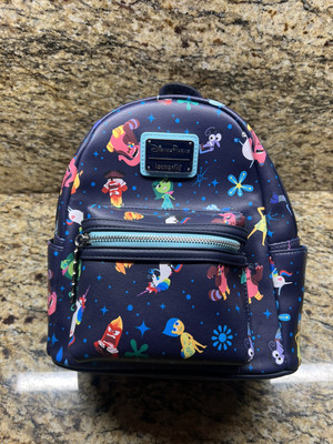 Disney Parks Exclusive Loungefly Inside Out Black w/Blue Mini Backpack
