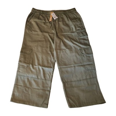 2 x Anko Women's 20 Comfy Slouch Cargo Pants Green & Tan Cotton Pockets Gift