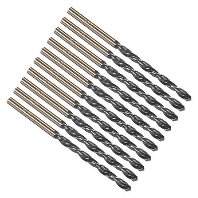 10 Pcs 3.5mm HSS 4341 with 3.5mm Shank Straight Shank Twist Drill Bits for Metal