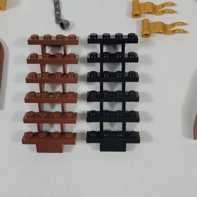 LEGO Pirates Brickbeard's Bounty Ship 6243 Parts Lot Black Gold Windows Anchor