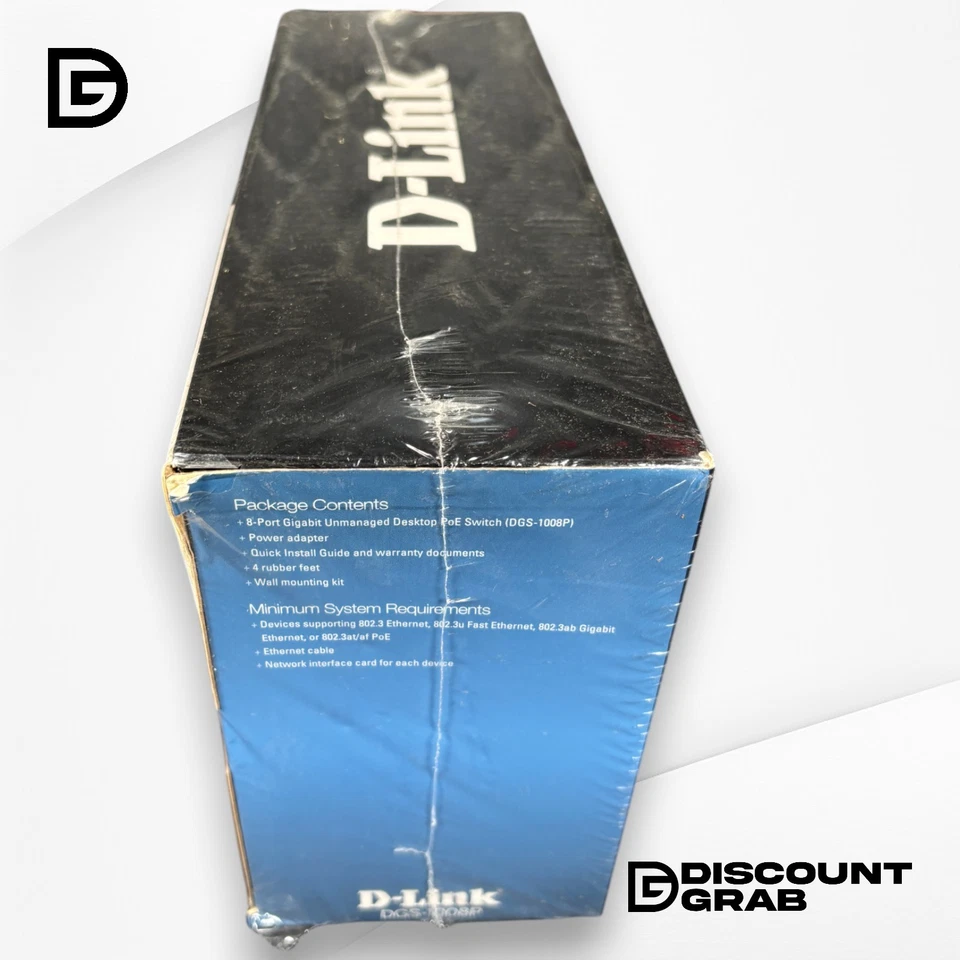 D-LINK DGS-1008P Gigabit PoE Unmanaged Desktop Switch - Image 4 of 4