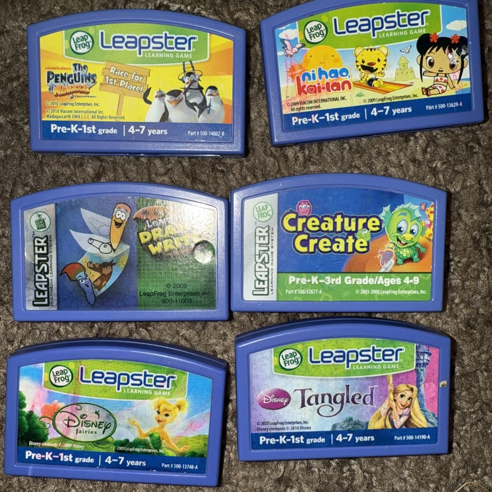 Leapfrog Leapster 2 Game System & 6 Games Lot Used. No Charger - Image 2 of 4