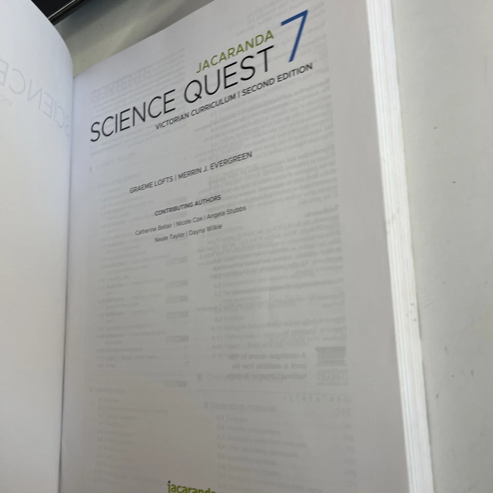 Jacaranda Science Quest 7 Victorian Curriculum Second 2nd Edition Textbook Lofts - Image 4 of 4
