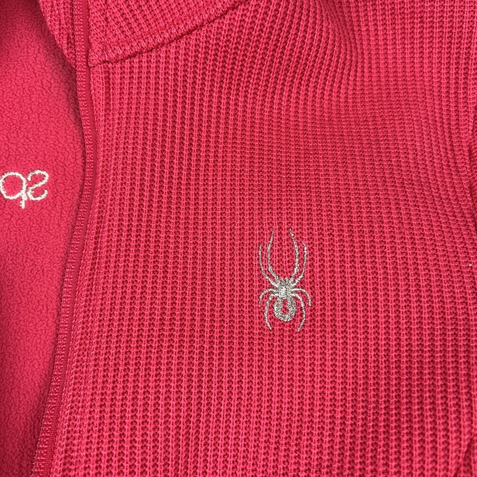 Suéter Spyder Mujer Medio Rosa Núcleo Sólido Gorpcore Cremallera Completa Simulación Exterior Foto 4 de 4