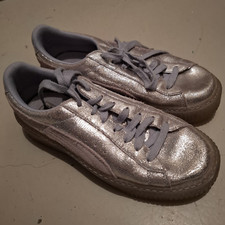 PUMA  Sneaker Low Top silber metallic Schnür...