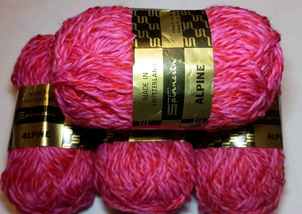 Fio Spinnerin Alpine - Rosa/Rosa Quente - 4 Fios - Clr 278 - 90% Lã 10% Mohair - Imagem 2 de 4