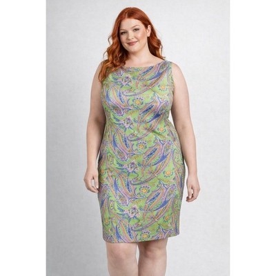 Ralph Lauren SILK paisley floral shift boatneck dress green Size 16 Plus | eBay Ralph Lauren SILK paisley floral shift boatneck dress green Size 16 Plus | eBay