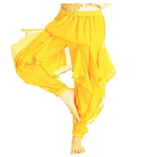 Belly Dance Harem Pants - Tribal Costume Pants for Women, High Waisted Elasti...