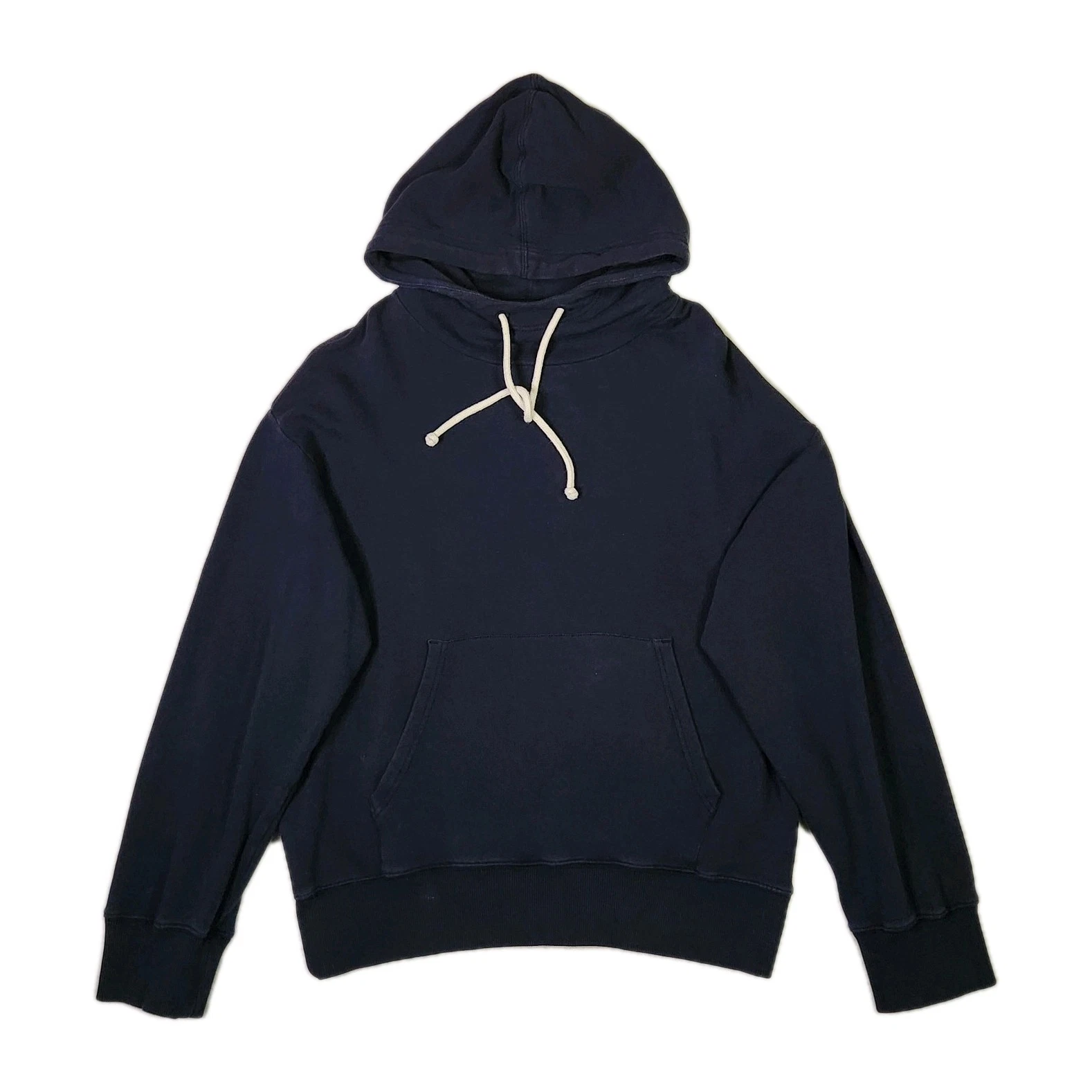 VINCE Stretch Cotton Hoodie Womens Large Blue Pullover French Terry Athleisure