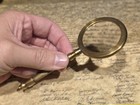 Vintage Style Brass Magnifying Glass 1941 Brass Loupe — photo 10