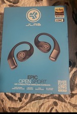 NEW - JLAB EPIC OPEN SPORT AIR CONDUCTION WIRELESS EARBUDS BLACK