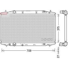 1X DENSO RADIATOR ENGINE COOLING FOR HONDA 19010R3LG01 NEW