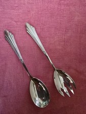 Salatbesteck WMF F&auml;chermuster 2teilig   L 19,7 cm Top Zustand