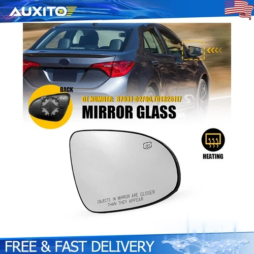 Heated Side Mirror Glass Passenger for Toyota Corolla 2014 2015 2016 2017 - 2019