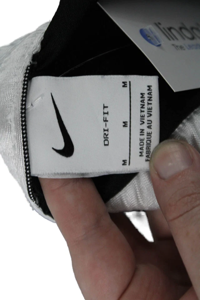 Nike Boys Perforated Logo Print Drawstring Waist Athletic Shorts Black Size M - Image 4 of 4