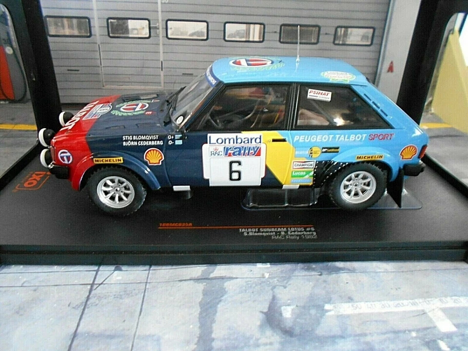 TALBOT Sunbeam Lotus Gr.2 Rallye RAC GB Lombard #6 Blomqvist Shell 1982 IXO 1:18 - Bild 2 von 3