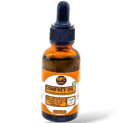 HUKED Comfrey Leaf Oil 30ml – Natural Bone & Skin Remedy | Pain Relief & Tissue Repair