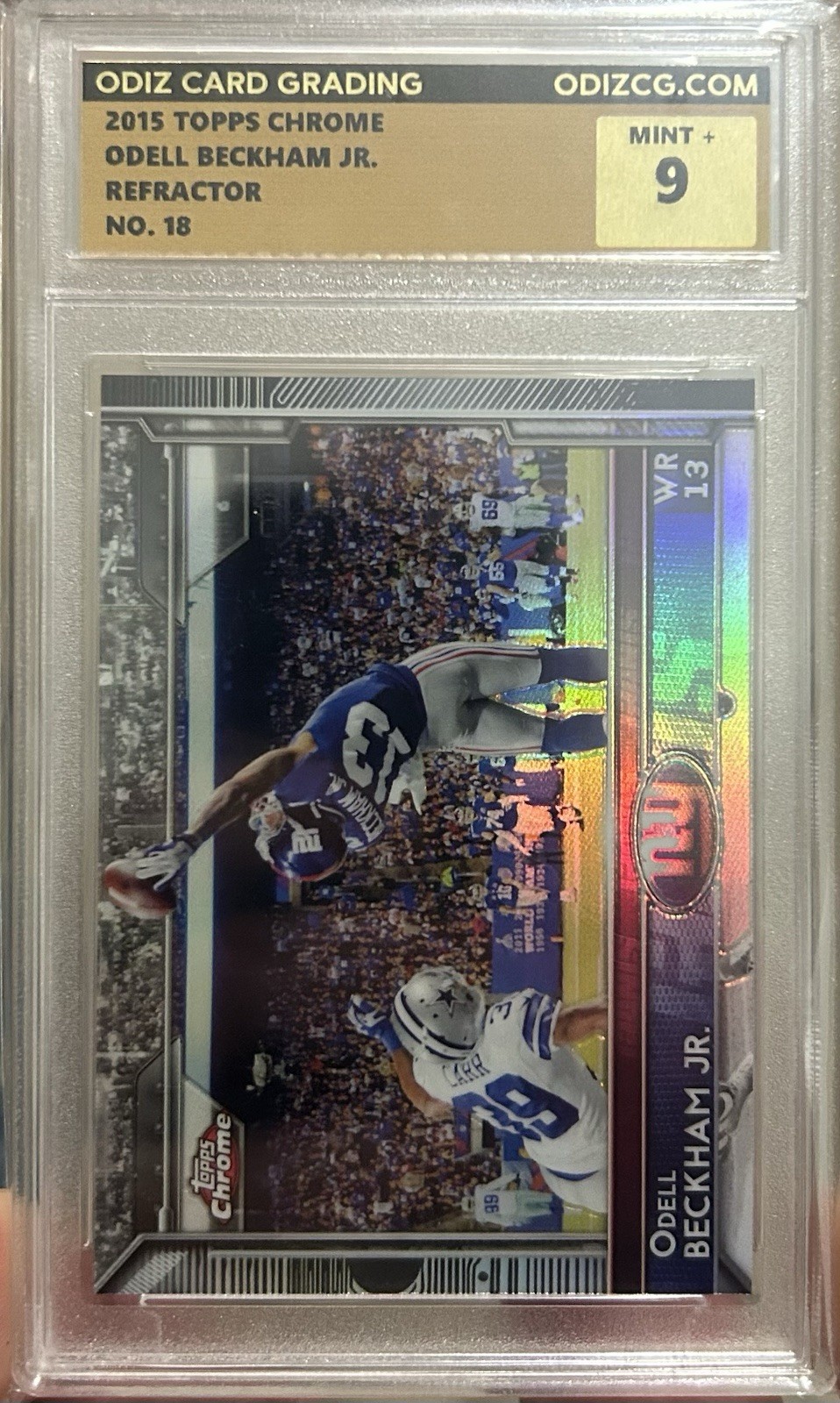 2015 Topps Chrome Odell Beckham Jr. #18 Refractor ODIZ Mint 9