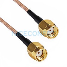 RP-SMA Male to RP-SMA Male Jack Pin Connector Lot RF Pigtail RG316 Coax Cable