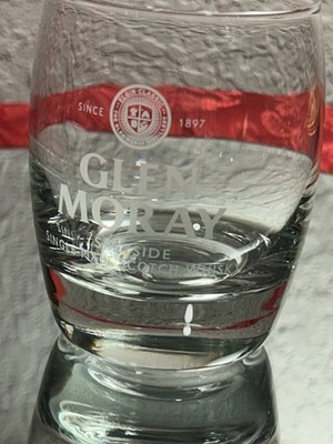 Glen Moray Speyside Single Malt Scotch Whiskey Glasses Etched Logo 3 3/4'' One