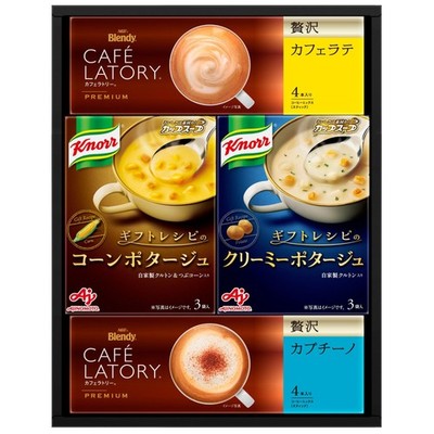 AGF AJINOMOTO Gift Knorr Soup & Coffee Gift Set (4 Boxes) Corn Potage