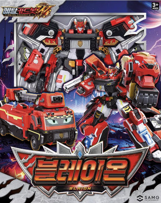 Metal Cardbot W BLAION Red Fire Engine Truck Transforming Robot Car Toy 2025