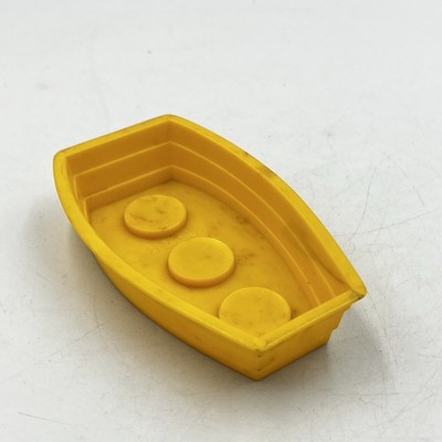 Vintage Weebles Boat Camper Yellow Hasbro Romper Room Rowboat Yellow 3 Seat RARE