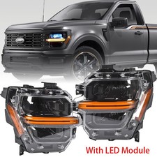 For 2024 2025 Ford F-150 F150 LED Headlight Headlamp Reflector Left & Right Side