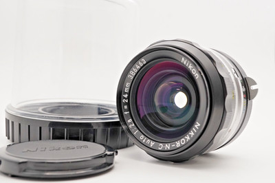 [MINT] Nikon Nikkor-N.C Auto 24mm F2.8 Weitwinkel MF Objektiv Mit Etui Aus Japan