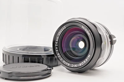 [MINT] Objectif Nikon Nikkor-N.C Auto 24mm F2.8 Grand Angle MF avec Étui - Photo 1/4
