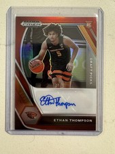 2021 Panini Prizm Draft Picks #DP-ETH Ethan Thompson Auto Prizm Red #/199 OSU