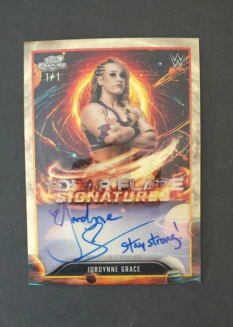 2026 Topps Chrome Cosmic WWE JORDYNNE GRACE AUTO 1/1 SUPERFRACTOR SOLAR FLARE