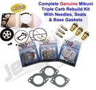 For Mikuni Triple Carb Carburetor Rebuild Kit Yamaha GP1200R - Foto 3