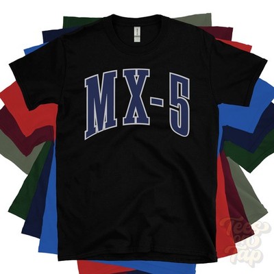 MX-5 T-SHIRT VARSITY LOGO College Style Fahrzeug Autofahrer
