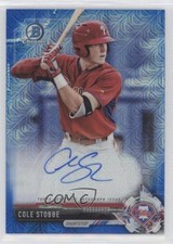 2017 Bowman Chrome Prospect Blue Mojo Refractor 7/150 Cole Stobbe Auto 2r7