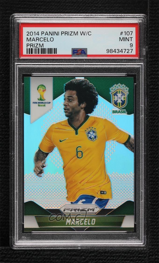 2014 Panini Prizm World Cup Silver Prizm Marcelo #107 PSA 9 MINT 7xr