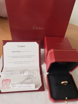 Cartier Love Round 18k Rose Gold 4.5 mm Band (Size 48)
