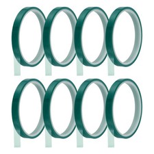 8 Rolls Heat Tape, 10mm x 16m 52FT High-Temperature Resistant Tape, Green