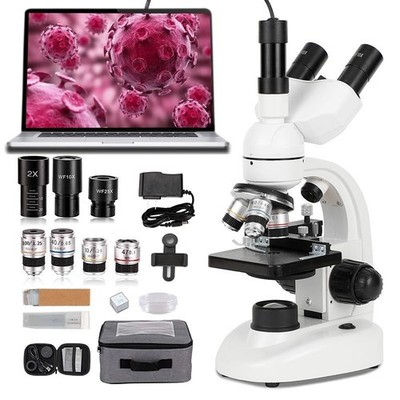 Professional Binocular Microscope All Metal Body High Magnification Lab Equipmen