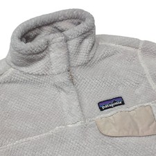 Patagonia Micro D Fleece Pullover Jacket Gray Snap Neck Women's XS Polartec