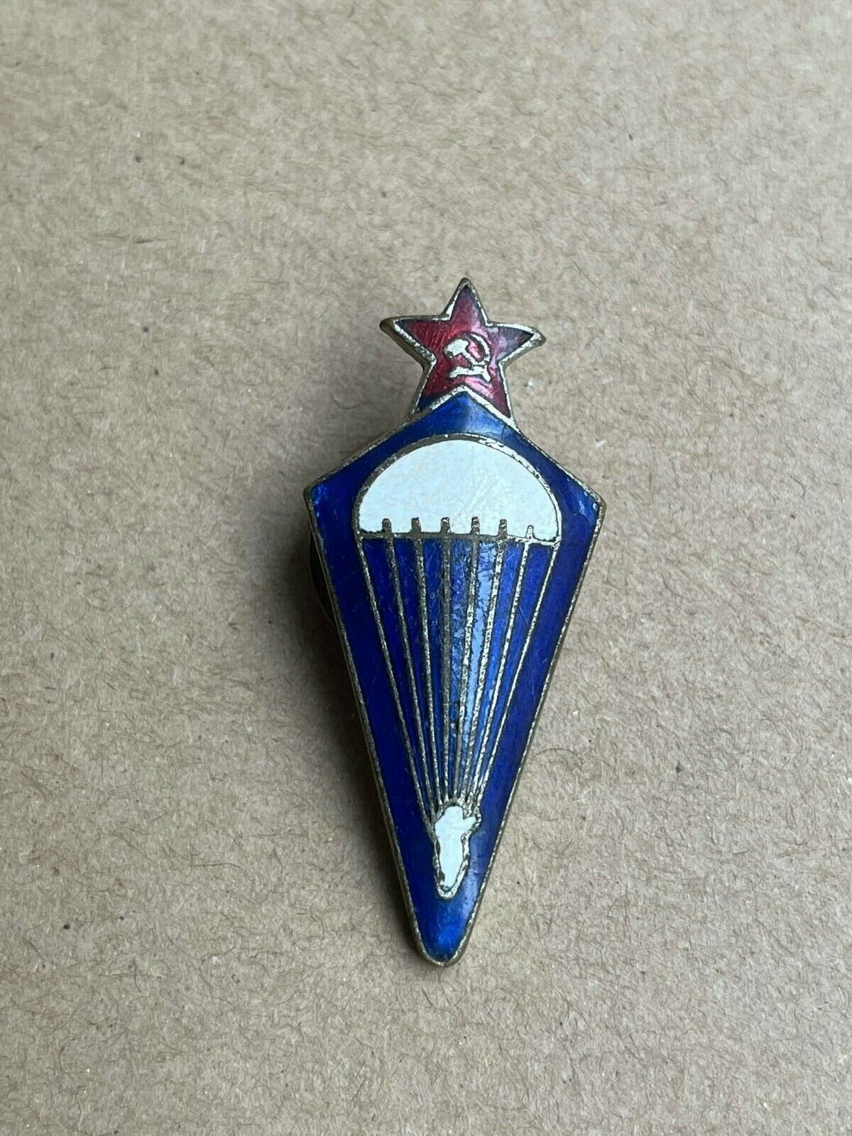 Old 1936 emission SOVIET RUSSIA Parachute ENAMEL Badge ORIGINAL RARE !