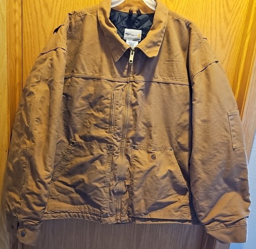 Carhartt Jacke Herren Gr. S Braun Duck Quilted Insulated Thermal Washed 378-51  - Bild 1 von 8