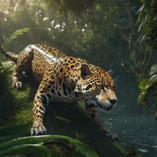 Digital photo background image prior approval AI ART spotted leopard wallpaper f