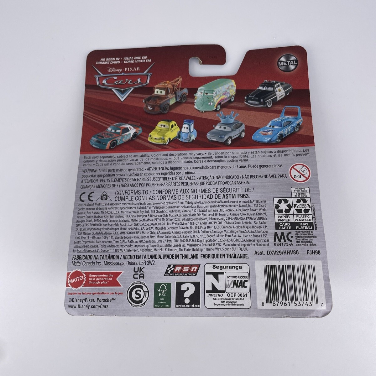 Disney Pixar Car Sally 2002 Porsche 911 Carrera Metal Mattel
