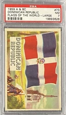 1959 A&BC Flags Of The World DOMINICAN REPUBLIC 🇩🇴 #73 PSA 7 NM