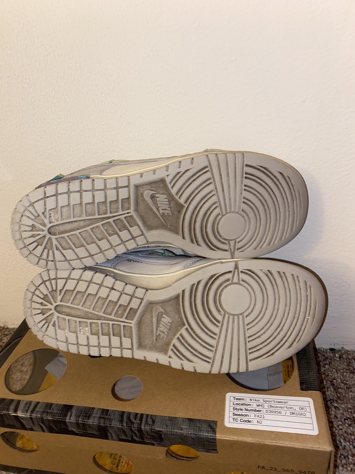 OFF WHITE X NIKE Taglia 9 Nike Dunk Low x Off White lotto 07 di 50 2021 SPEDIZIONE LO STESSO GIORNO Con scatola